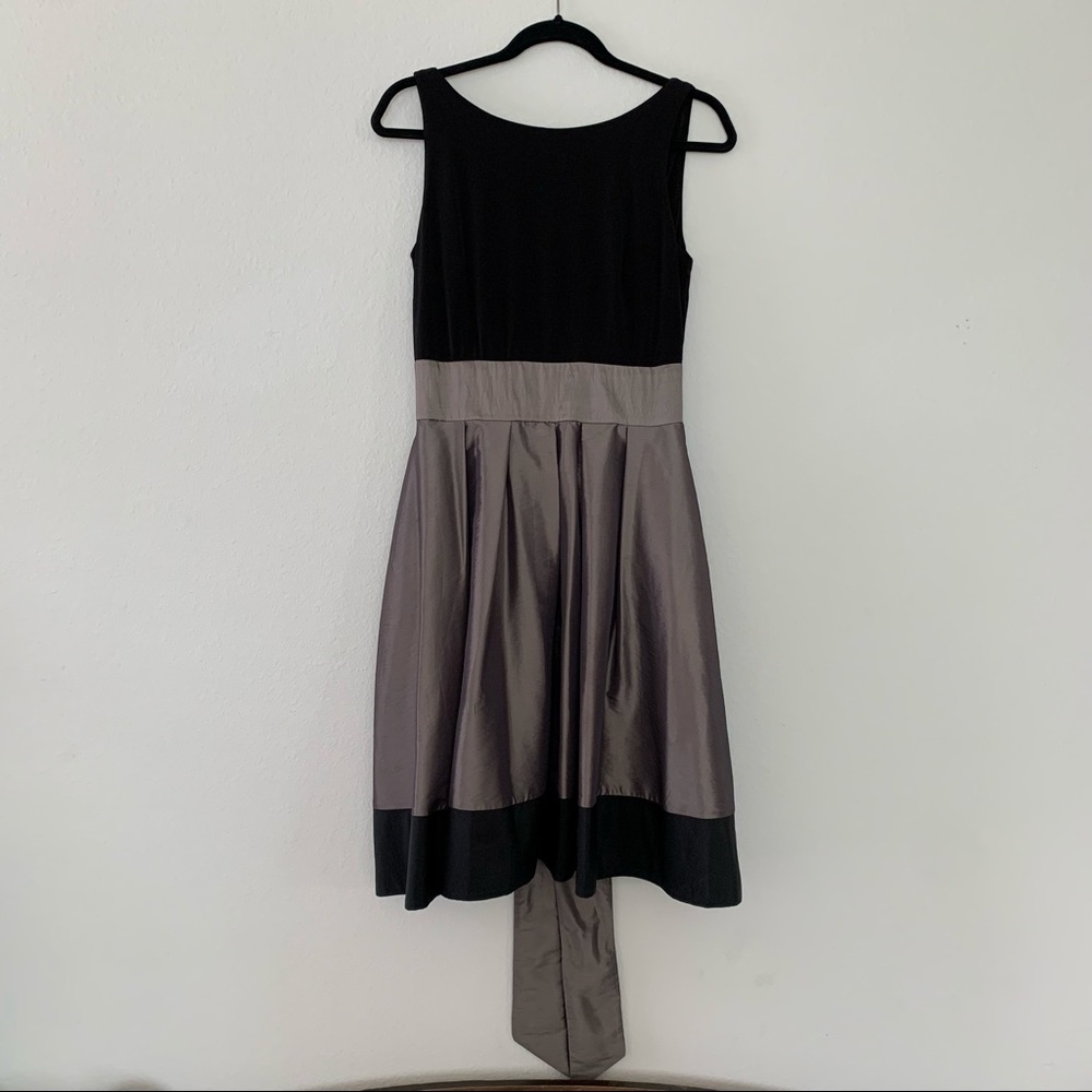 S. L. Fashions Black and Gray Dress